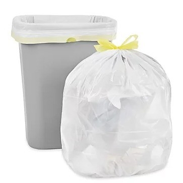 Mittelgroße Küchenmüllbeutel 8 Gallonen Weiße klare Plastikmüllbeutel PE-Material