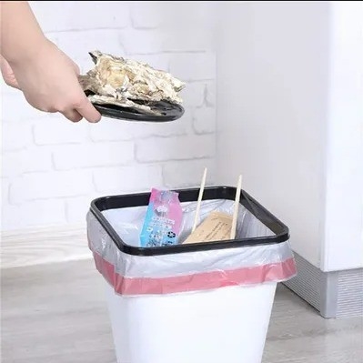 Mittelgroße Küchenmüllbeutel 8 Gallonen Weiße klare Plastikmüllbeutel PE-Material