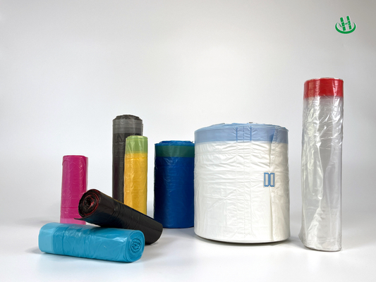 Customized Logo OEM Große Müllsäcke mit Ziehseilgriff HDPE-Materialstruktur