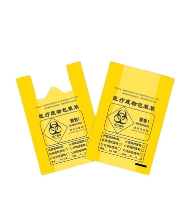 Bequeme HDPE-Plastiktüte für die Verpackung von medizinischen Abfällen