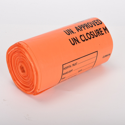 Rot-Gelb-Autoclave-Plastik-Medizinische Müllsäcke Abfallmüllsäcke Biohazard-Tasche auf Rollen