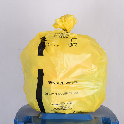 Rot-Gelb-Autoclave-Plastik-Medizinische Müllsäcke Abfallmüllsäcke Biohazard-Tasche auf Rollen