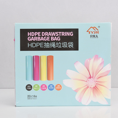 Lebensmittelpaket Ziehseile Müllsack mit geradlinigem Haardesign und Flexo-Druck