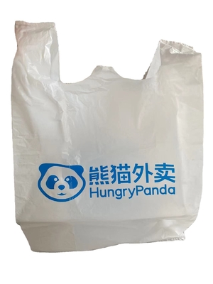 Weste Handschale Plastik-T-Shirt-Tasche mit individuellem Logo-Druck
