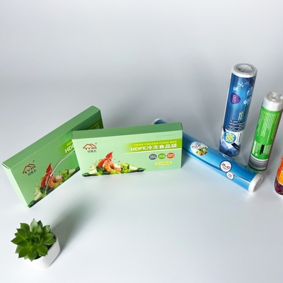 Geprägte Oberflächen-PE-Plastik-Lebensmittelverpackungstüten Rolltaschen für die Lagerung und Verpackung von Lebensmitteln