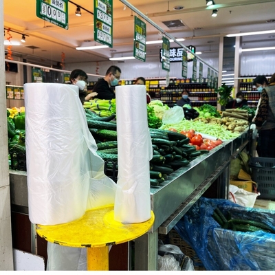 Geprägte Oberflächen-PE-Plastik-Lebensmittelverpackungstüten Rolltaschen für die Lagerung und Verpackung von Lebensmitteln