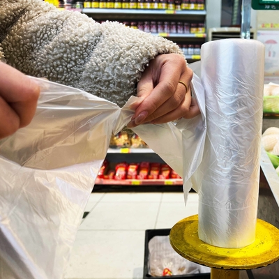 Zusammengestellte Farbe HDPE Plastik-Food-Verpackungstüte Rolltaschen mit individueller Dicke