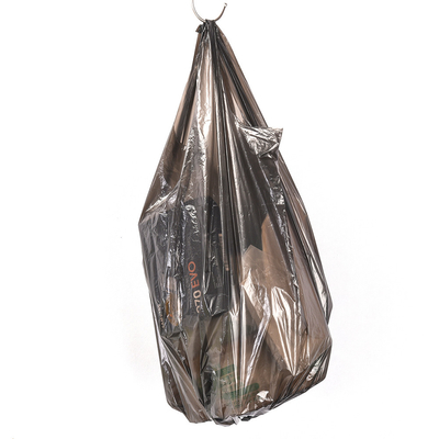 5-100 Mikrometer Dicke Schwarze Müllsäcke Weste-Stil-Storage-Tasche für die Hausmüllsicherheit