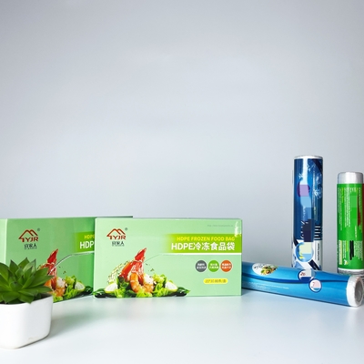 Zusammengestellte Farbe HDPE Plastik-Food-Verpackungstüte Rolltaschen mit individueller Dicke