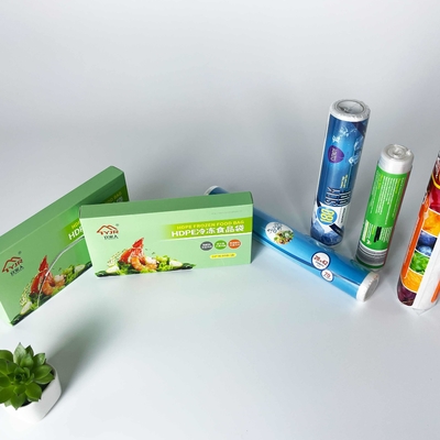 Zusammengestellte Farbe HDPE Plastik-Food-Verpackungstüte Rolltaschen mit individueller Dicke