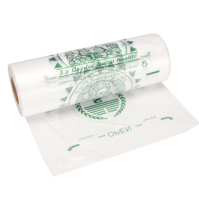 Persönliche Logooption Klares Kunststoff Hochdruck PE Flachverpackung Produze Bag on Roll