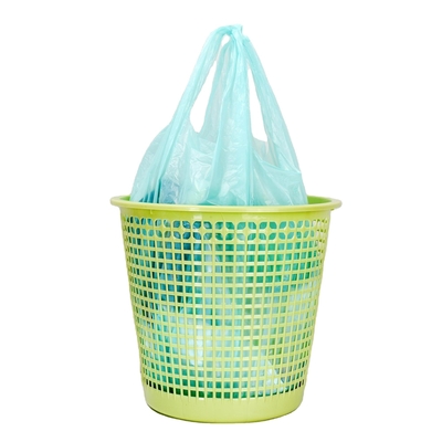 T-Shirt-Griff Plastikmüllbeutel auf Rollen für HDPE/LDPE-Materialstruktur