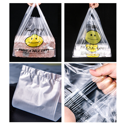 T-Shirts mit individuellem Logo Plastiktüten zum Mitnehmen in Restaurants in HDPE/LDPE/LLDPE