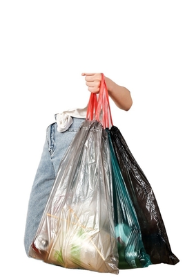 Schwerlast-Plastikmüllbeutel mit Zugseile, an Ihre spezifischen Anforderungen angepasst
