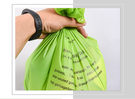 Recyclingmaterialien 100% biologisch abbaubarer Plastikmüllsack mit anpassbarem Design