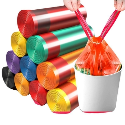 Bestellungen nach Maßnahme akzeptiert, tragbare Mülltasche mit dickem Zugseil und Flexo-Druck