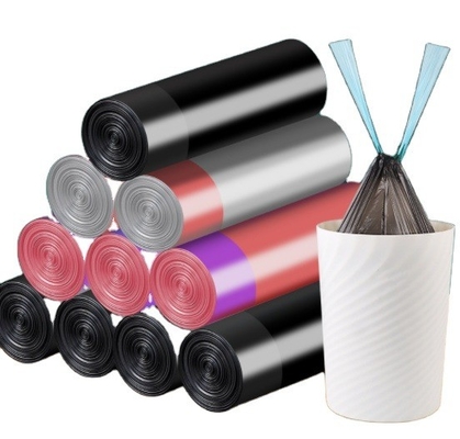 Flexibler, mit Zugseil gepackter Plastikmüllbeutel für den einfachen Transport von Abfällen