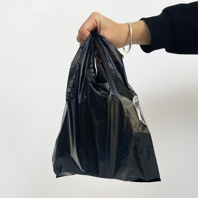 HDPE Offset-Druck T-Shirt-Taschen für den Versand in Schwarz/Weiß/Clear