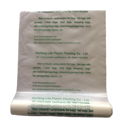 Recycling-Materialien Maisstärke T-Shirt Plastik-Einkaufstasche aus mit individueller Bestellung