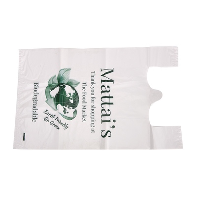 T-Shirt Plastik-Einkaufstasche mit Logo für Müllentsorgung und Flexo-Druck