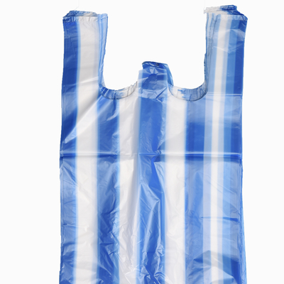Supermärkte HDPE Ziehseile Schwarz Kunststoff Sicherheits-Quadratische Boden Tasche mit wettbewerbsfähigen