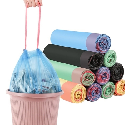 Customized Logo Plastik-Ziehseile Müllschalen Müllsäcke für die Haushaltsentsorgung