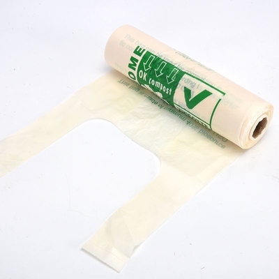 Umweltfreundliche Kompostierbare Beutel 100% biologisch abbaubare Maisstärke T-Shirt-Taschen zum Transport
