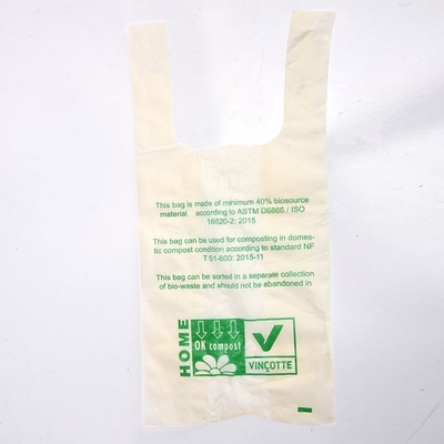 Verpackung von Haushaltsprodukten Biologisch abbaubare Kornstärke Einkaufsbeutel mit individueller Größe