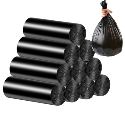 Große schwarze Plastikflächige Mülltüte mit Verdickung