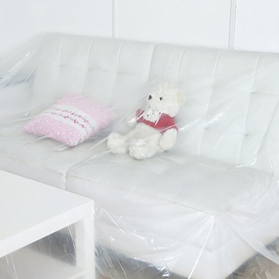 Portable Transparent Chair Möbel Sofa Staubdeckung mit grünem und kundenspezifischem Logo