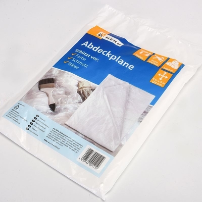 50,5-12,5 Mikron Dicke Tisch-Plastikstaubdeckung für transparente Einwegmöbel