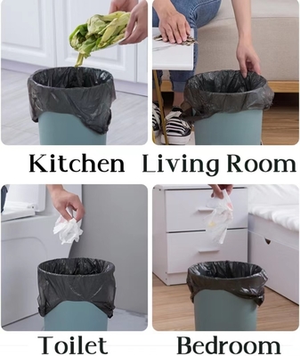 HDPE/LDPE/LLDPE Bequeme und einfache, einweg tragbare, mit einem Stern versiegelte Müllsäcke