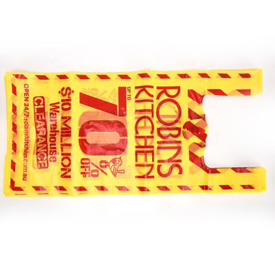 T-Shirt-Tasche aus HDPE/LDPE/LLDPE für Supermarkt-Einkaufsmöglichkeiten und Packungen zum Mitnehmen