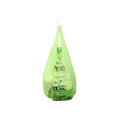 Maßgeschneiderte Bestellung Grüne weiße biologisch abbaubare Plastiktüten Transparente Dicke Maßgeschneiderte Taschen