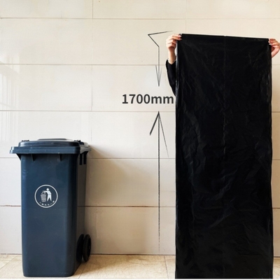 Kunststoffmüllsäcke mit schwarzem Logo und starkem Material