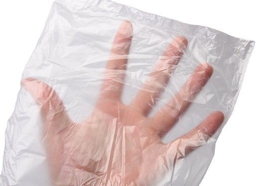 Beige klare Plastiktüten auf Rollen für den Frischheitsschutz für Haushaltsprodukte in großen Mengen