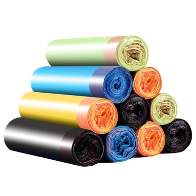 Tragbare und einmalige HDPE-Plastikmüllsäcke mit Zugseile für Hausmüll