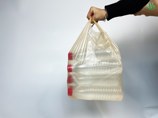 Atmungsgelegte, perforierte Beutel für Obst und Gemüse, weiße, transparente, verdickte Plastiktüte