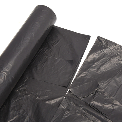 38X50 Schwarzer Müllmil Individuell gefalteter Hdpe-Kunststoffmüllsack für den B2B-Einkauf