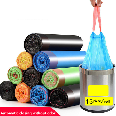 Offset-Druck-Drawstring-Schnürband-Schnürband Müllsäcke auf Rollen für Müllcontainer
