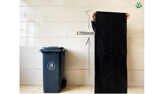Bestellungen nach Maßnahme akzeptiert Schwarzer Plastikmüllbeutel für große Müllcontainer