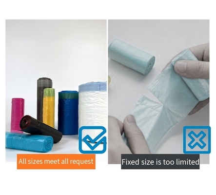 Customized Logo Plastikmüllsäcke auf Rollen für eine bequeme Abfallentsammlung