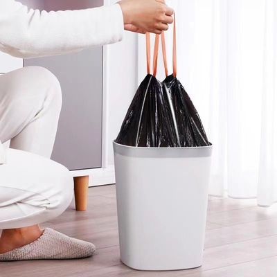 Transparente HDPE-Taschen mit Zugseile für Müll Unduftbar LDPE Blau Müllbeutel
