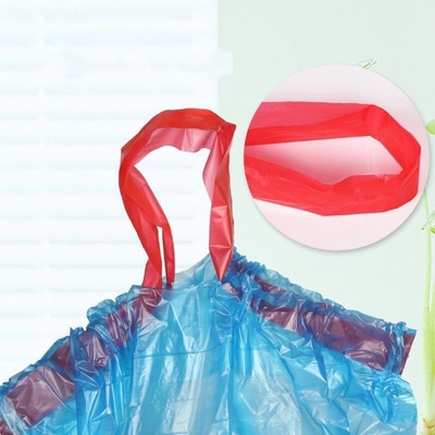 Verdickter schwarzer Abfallsack mit Zugseile für Küchengüter aus HDPE/LDPE/LLDPE