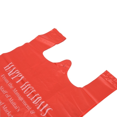 HDPE-T-Shirts mit individuellem Muster und breiteren Griff Plastikbeutel für Lebensmittelabfälle und Entsorgung