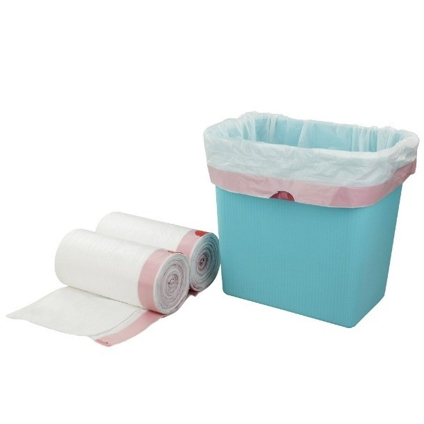 5-50 Mikron Dicke 13 Gallonen Pink Küchenmüllbeutel mit Schnüren und Bestellung