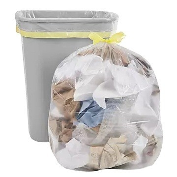 Mittelgroße Küchenmüllbeutel 8 Gallonen Weiße klare Plastikmüllbeutel PE-Material