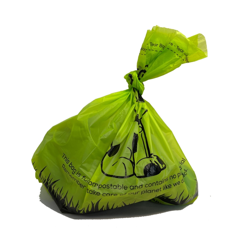 Personalisierte Logo biologisch abbaubare Haustier Kotbeutel 30 * 45Cm Grün Schwarz für Ihre Anforderungen