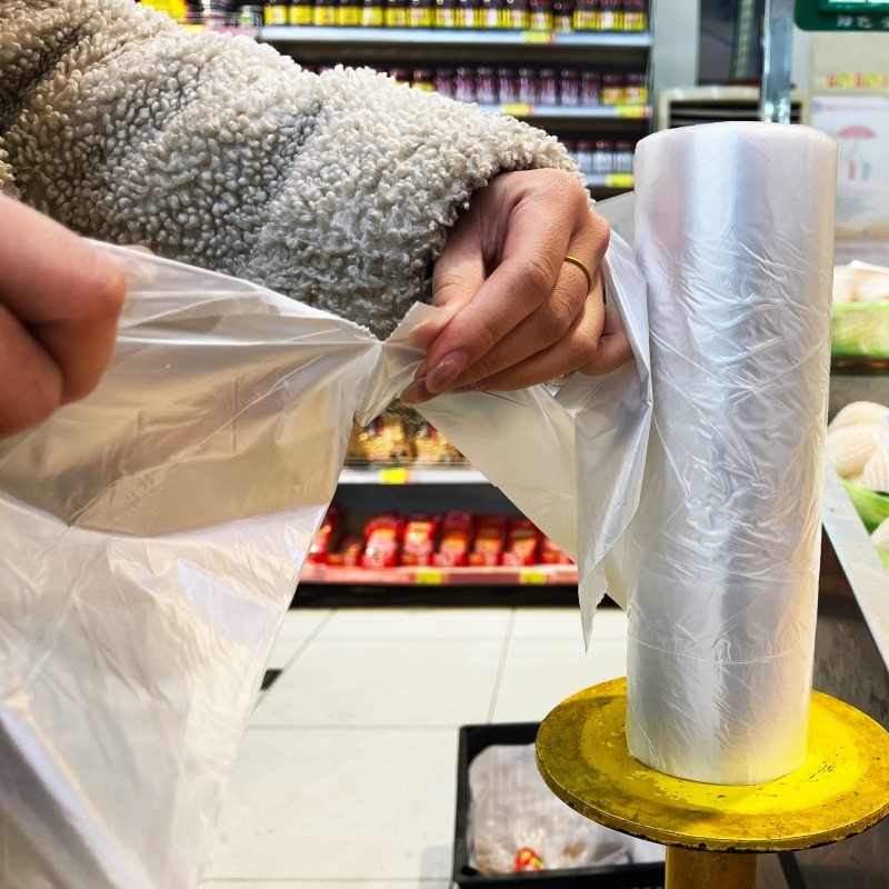 Geprägte Oberflächen-PE-Plastik-Lebensmittelverpackungstüten Rolltaschen für die Lagerung und Verpackung von Lebensmitteln