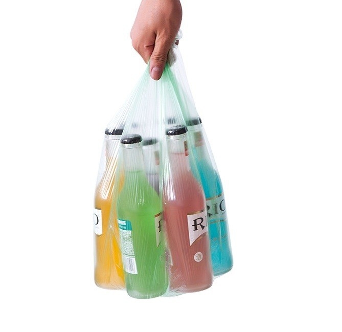T-Shirt-Griff Plastikmüllbeutel auf Rollen für HDPE/LDPE-Materialstruktur